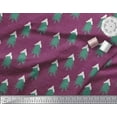 thumbnail image 3 of Soimoi Georgette Viscose Fabric Snow & Tree Christmas Printed Craft Fabric by The Yard 42 Inch Wide, 3 of 3