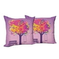 thumbnail image 6 of Ambesonne Tree Throw Pillow Cover 2 Pack, Colorful Leaves Swing Art, 20", Multicolor, 6 of 6
