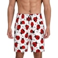 thumbnail image 2 of Picia Ladybug And Heart Pajama Shorts for Men, Men's Pajama Bottoms, Sleepwear,Short Pajama Pants-XX-Large, 2 of 9