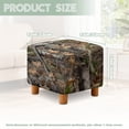 thumbnail image 5 of TSOVTHRID Forest Camo Hunting Print Ottoman Cover Square Stretch Footrest Stool Cover Washable Footstool Ottoman Slipcover with Elastic Bottom for Home Decoration, 5 of 7
