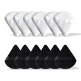 thumbnail image 1 of 12-Pack Triangular Powder Puffs — Velvety-Soft Setting Puffs (Face-Specific) | Reusable Wedge-Shaped Beauty Sponges (Ideal for Contouring & Blush),Blac-White, 1 of 7