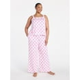 thumbnail image 2 of Joyspun Women's Wide Strap Cotton Tank Top and Pants Pajama Set, 2-Piece, Sizes XS-3X, 2 of 5