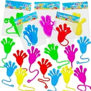 20PCS Sticky Hands, Sticky Fingers,Kids' Party Favor Sets Fun Toys, Party Favors, Wacky Fun Stretchy Glitter Sticky Hands