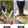 thumbnail image 4 of Broca Para Dividir Madera De 42 Mm Con Adaptador De 3 Tamaños Diferentes Herramienta Para Dividir Madera De Alta Eficiencia Antideslizante Para Granja Camping Al Aire Libre Guardurnaity TO005536-03, 4 of 7