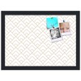 thumbnail image 2 of PinPix 18x13 Custom Cork Bulletin Board Peaks Modern Pattern White Beige Poster Board Has a Fabric Style Canvas Finish, Framed in Peaks Modern Pattern White Beige, by ArtToFrames (PinPix-1793), 2 of 6