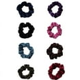 thumbnail image 4 of Ruanlalo Velvet Cloth Elastic Hair Scrunchie Band Ring Women Girls Ponytail Holder Wine Red, 4 of 6