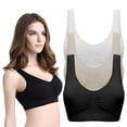 thumbnail image 2 of Pack de 3 sujetadores deportivos para mujer, sin aros, para yoga, sin mangas, push up de alta intensidad, 2 of 2