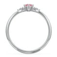 thumbnail image 4 of Birthstone Oval Ring with Shoulder Accents - Pink Tourmaline (October), 4 of 5