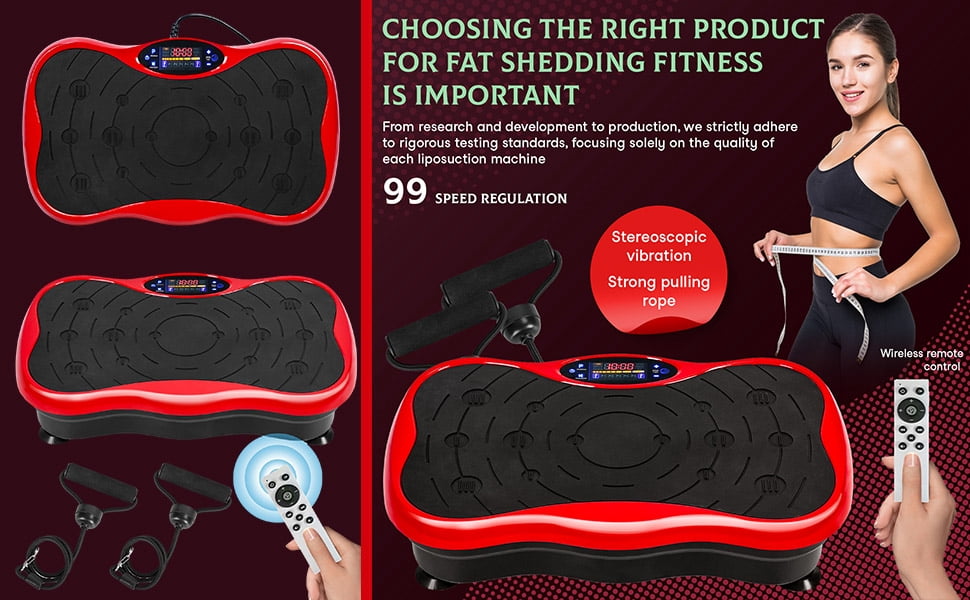 Korogimeeet Whole Body Vibrating Platform, 4 Smart Modes + Manual 1-99 Speed, 2 Resistance Bands Included, LED Touch Display, 300 lb Capacity, for Strength & Rehabilitation, 21 x 12 x 5 Inch