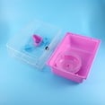 thumbnail image 4 of Cage pour Animaux Rose avec Roues de Course et Pichet d'Eau pour Petits Animaux en Fil de Fer Multifonctionnel, 4 of 9