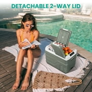 Alpicool CarRefrigerator, 12V Portable Fridge with Dual Zone and Independent Control, 12V / 24V DC Portable Freezer (-4℉ to 68℉) RV Compressor Fridge Electric Cooler for Outdoor Camping