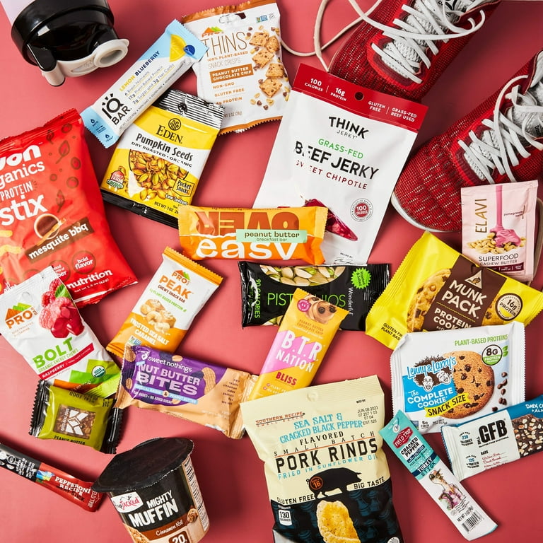 Premium Fitness College Snacks Gift Box, Protein Snacks for Loved Ones - 20  Count