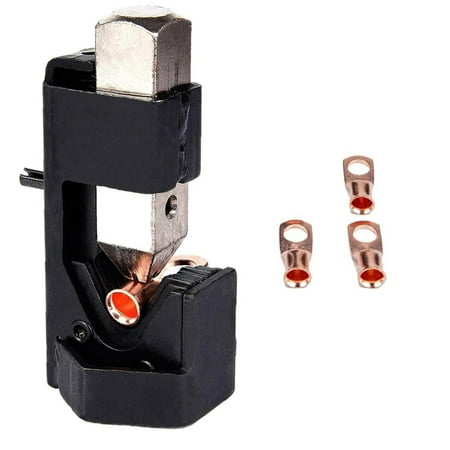 

Hammer Lug Crimper Tool Hammer Crimping Tool Battery Cable Crimper for 8 to 4/0 AWG with 4Pcs Terminal Connector