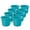 Teal, variant on Life Story 17 Gal Round Open Storage Bucket with Rope Handles, Teal, 8 Pack