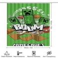 thumbnail image 2 of Minecraft Power 4 Pcs Shower Curtain Sets Non-Slip Rugs Bath Mat Toilet Cover U Shaped Mat for Bathroom Decor Bathroom Set 72" X 72", 2 of 8