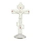 thumbnail image 1 of Cruz de Jesús para adornos de escritorio y mesa, fácil de instalar, 6,7 x 14 cm con base de metal plateado, 1 of 9