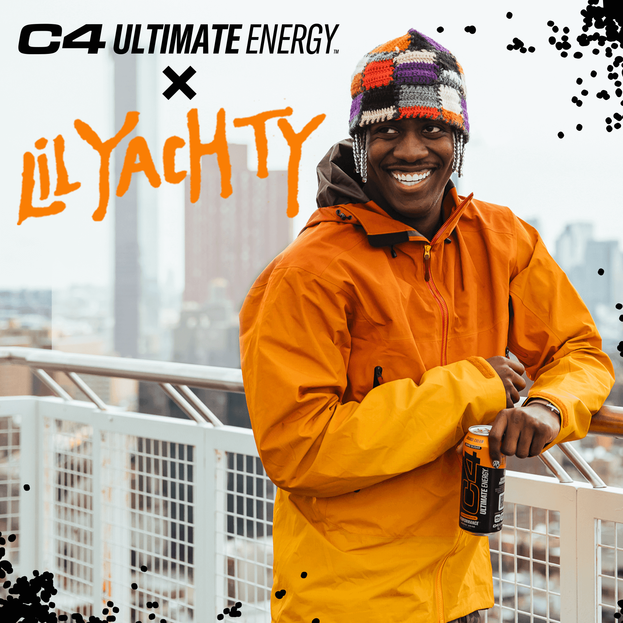 C4U Ultimate Energy Orange Cream, 12 pack of 16oz Cans