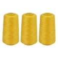 thumbnail image 2 of Ccdes Fil Jaune, Fil de Serger, 3 Pcs Fil de Surjeteuse Couleur Jaune Robuste Durable Haute Résistance Texture Confortable Couleur Vibrante Fil Jaune, 2 of 8