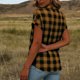 thumbnail image 4 of Blusas para las Mujeres Casual Verano Botón Sólido Cuello en V Suelto Camiseta Blusa Tela Suave Transpirable para la Oficina Casual Uso Diario Camisa de Denim Vestido Mujeres, 4 of 8