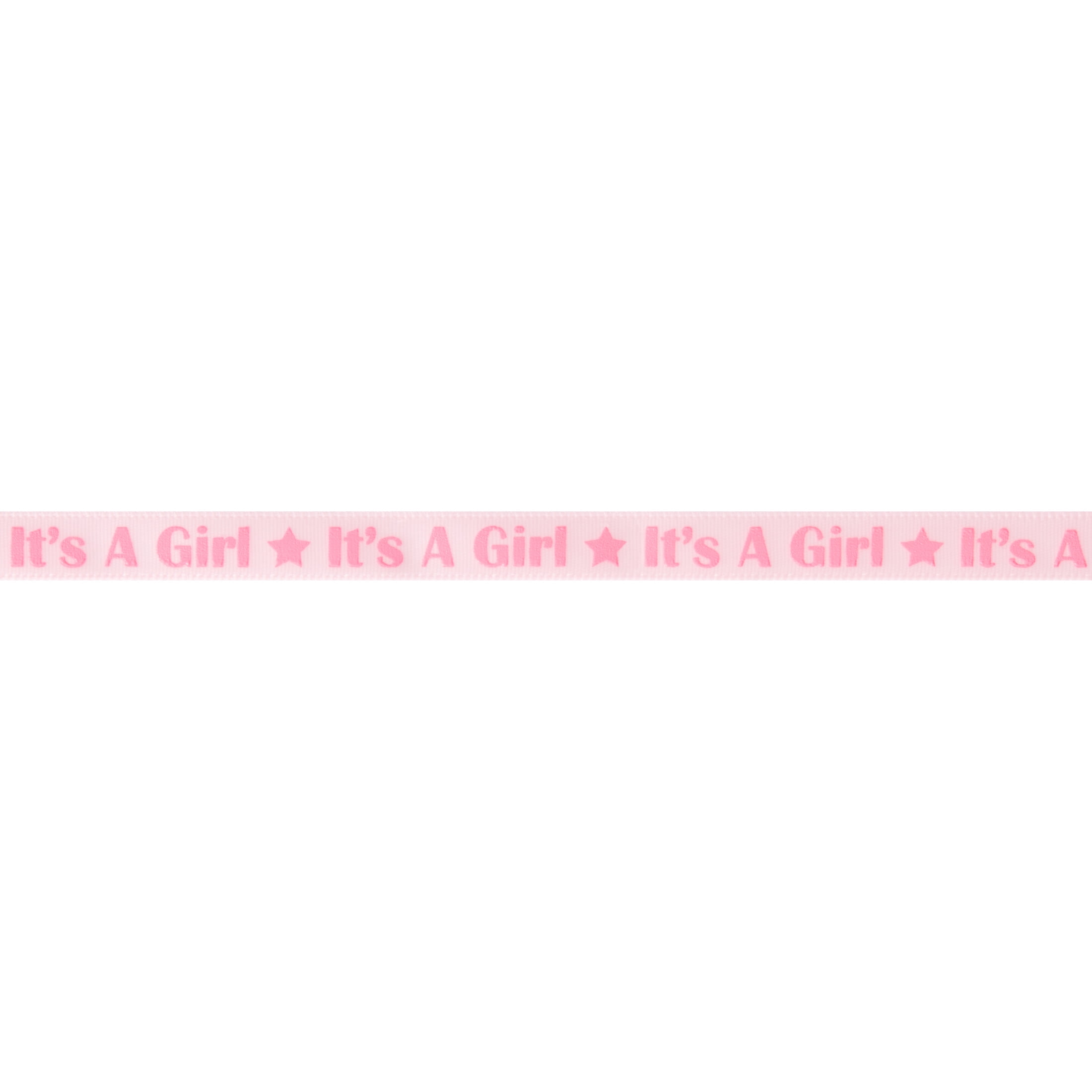 (3 pack) Offray 3/8" x 12' It's A Girl Celebration Ribbon, 1 Each