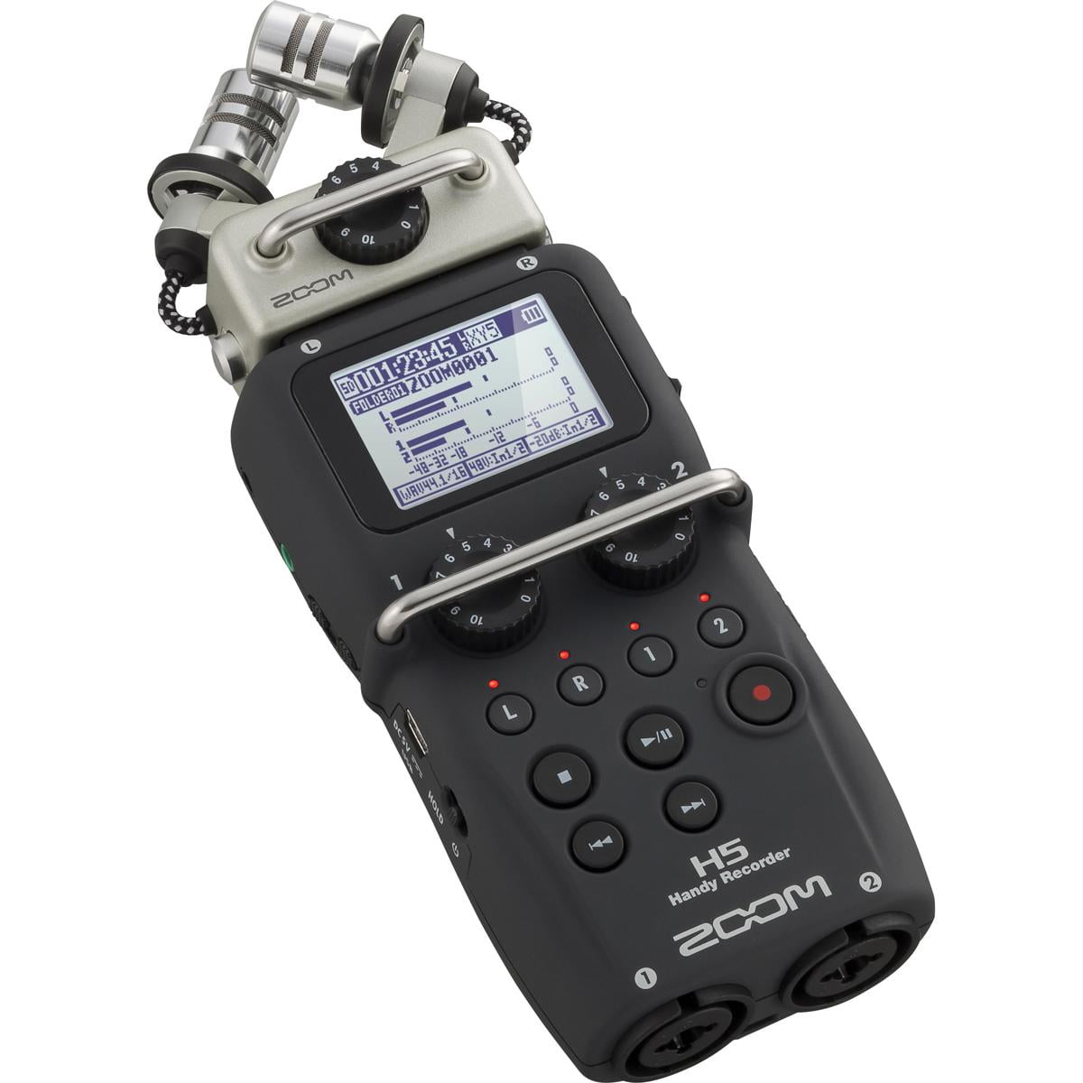 Zoom ZH5 Recorder with Interchangeable Microphone System - Bundle With Zoom Accessory Pack for H5