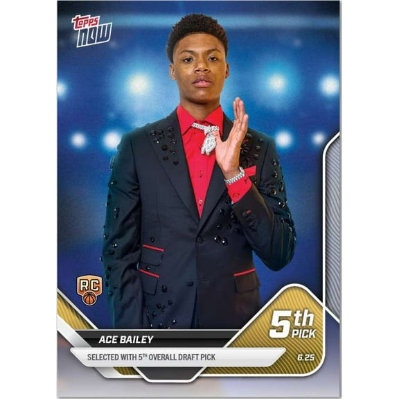 NBA 2025 NOW Basketball Ace Bailey D5 (Rookie Card, 4th Overall Draft Pick)