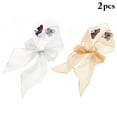 thumbnail image 2 of Neck Scarves Thin Mesh 2PCS Butterfly Polyester Scarves Summer Scarves for Women, 2 of 10