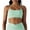 Green, variant on qolati Womens Open Back Sports Bra Backless Workout Padded Push Up Bras Strappy Low Impact Gym Yoga Crop Tank Top
