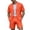 Orange, variant on IWRICH Men's Short Sleeve Suit Sets Plain Formal Blazer Jacket and Shorts Wedding Party Business Casual Attire Yellow XL