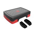 thumbnail image 2 of Lipstore Aerobic Stepper Multifunctional Exercise Step for Home Gym Strength Red Black with Riser, 2 of 8