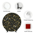 thumbnail image 4 of Yiaed Bumblebee Print Bone China Decorative Plate Ceramic Dinner Plates Art Crafts with Display Stand-7in, 4 of 6