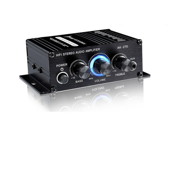 AK270 400W 12V Hifi Power Amplifier Stereo Home Car BASS Amp Music Player Car Speaker Class D Car Home Sound Power Amp AUX