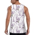 thumbnail image 3 of Xecao Lavender Flowers Men's Tank Top Workout Quick Dry Sleeveless Gym Jogging Muscle Shirts Summer Swim Beach Tops, 3 of 9