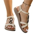 thumbnail image 5 of YOUYEDIAN Orthopedic Sandals for Women Summer Casual Arch Support Walking Shoes Comfy Non Slip Slip on Open Toe Slippers, 5 of 8