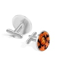 thumbnail image 3 of Pumpkin Elegant Stainless Steel Mens Cufflinks for Formal Attire, Made of Silver Jewelry, Ideal Shirt Clip Accessory, 3 of 6