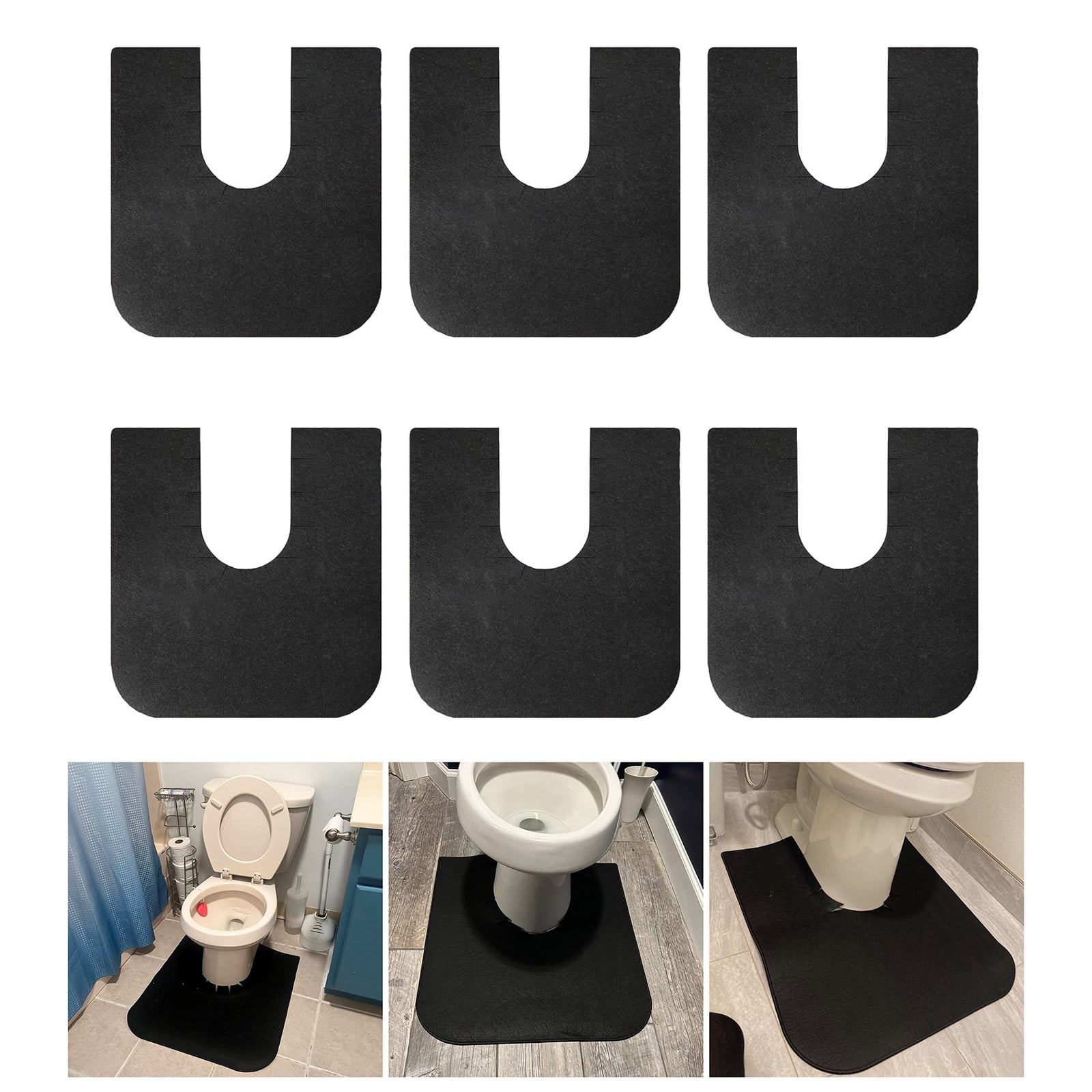Toilet Floor Mats for Kids and Seniors Water Resistant Bathroom Rugs Bathroom Protectors Pad Potty Floor Mats 6pcs
