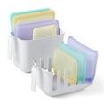 thumbnail image 1 of Youcopia Reusable Silicone Bag Drying Dry&Store, Rack and Bin Set, White, 1 of 6