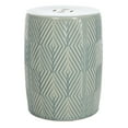 thumbnail image 2 of Safavieh Hemdi Coin Geometric Indoor/Outdoor Garden Stool, Light Blue, 2 of 8