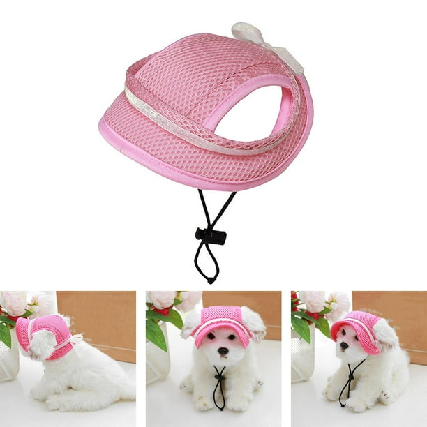 Dog Hat Dogs Sun Cap Wide Brim Headwear Headgear with Ear Holes