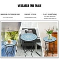 thumbnail image 2 of Outdoor Mosaic Side Table - 14'' Small Patio Outdoor Table Indoor Folding Round End Table with Plant Stand for Bistro Balcony Garden, 2 of 7