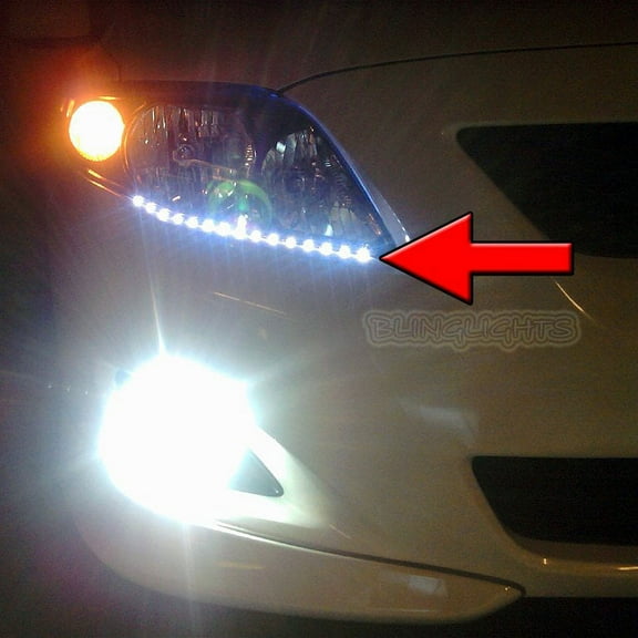 For 2009-2013 Toyota Corolla Head Lamp DRL Light Strips Kit Day Time Running Lights