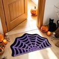 thumbnail image 6 of Euahivb Halloween Spider Web Bath Mat 23.6×15.8 Inch Soft Polyester Gothic Floor Rug Spooky Bathroom Doormat for Tub Shower Bedroom Doorway Fall Decor, 6 of 8