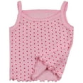 thumbnail image 2 of ToBeInStyle Girls' Pack of 4 Ultra-Soft Cotton Spaghetti Strap Cami Tops w/ Ruffle Hem - Dots - 1 Year Old, 2 of 2