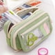 thumbnail image 5 of Estuche transparente de nueve capas de PVC en verde, beige y marrón. Multifunción para guardar artículos de papelería y cosméticos. Gran capacidad. Moderno y transparente., 5 of 9