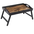 thumbnail image 1 of SONGMICS Bed Tray Table with Bamboo Folding Legs, Breakfast Tray for Sofa, Rustic Brown, 1 of 6