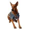 thumbnail image 2 of Patriotic Australian Shepherd Stained Glass Portrait American Flag Hawaiian Summer Shirt for Small Medium Large Dog Cat Aussie Dog Lover Gifts - 01010, 2 of 6