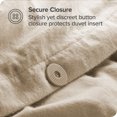 thumbnail image 3 of Bare Home Flannel Duvet Cover Set - 100% Flannel Cotton - Double Brushed - King/Cal King, Sand, 3 of 6