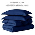 thumbnail image 4 of Comforter Set, Extra Warm Down Alternative Ultra Soft Microfiber, 3 Pieces Set with 1 Comforter and 2 Pillow Shams (Full/Queen, Navy), 4 of 6