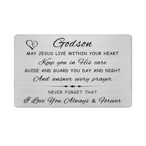 FALOGIJE Godson Gifts From Godmother Godfather, Baptism Birthday Card For Godson, Confirmation Gifts for Boy, Easter