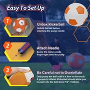Kickerball Swerve and Curve Size 4 Soccer Ball, Soccer Training Ball with Special Curving Panels, Outdoor and Indoor Soccer Ball, Fun Soccer Ball for Kids and Adults, White and Orange